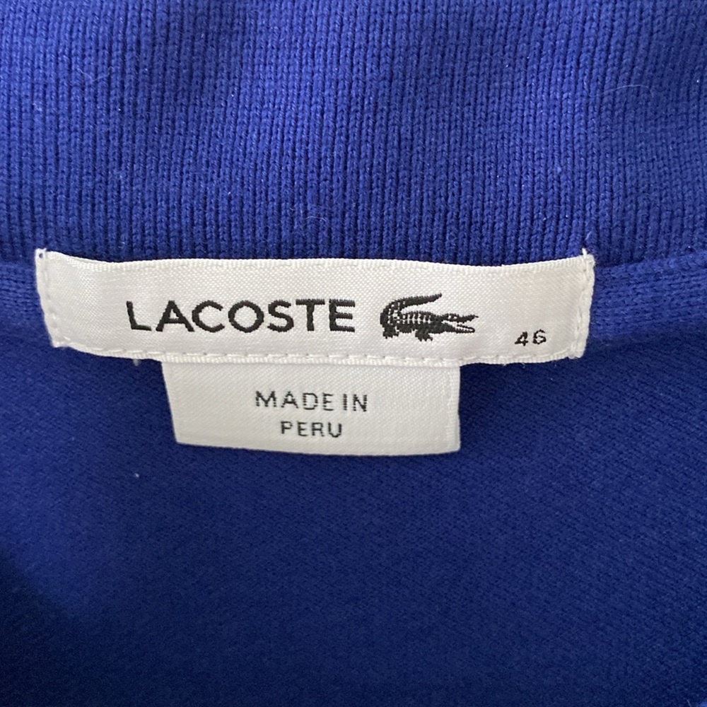 Lacoste Marine Blue Short Sleeve Pique Polo-L - Picture 5 of 7